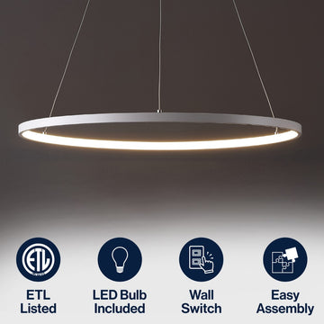 Brice Modern Contemporary Iron Integrated LED Pendant